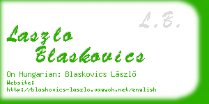 laszlo blaskovics business card
